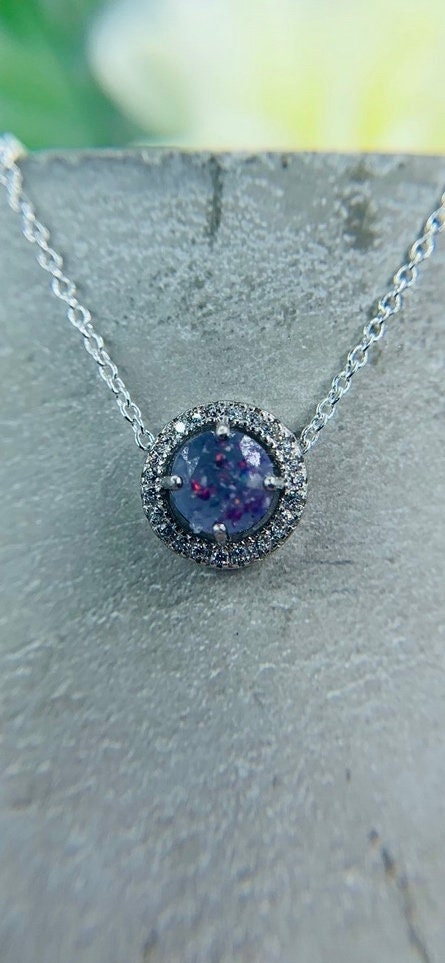 Sentiments Roll Over Pendant*keepsake ring*gemstone made with ~ashes ~hair ~fur ~flowers ~feathers ~whiskers *choice of ~crystals ~opals