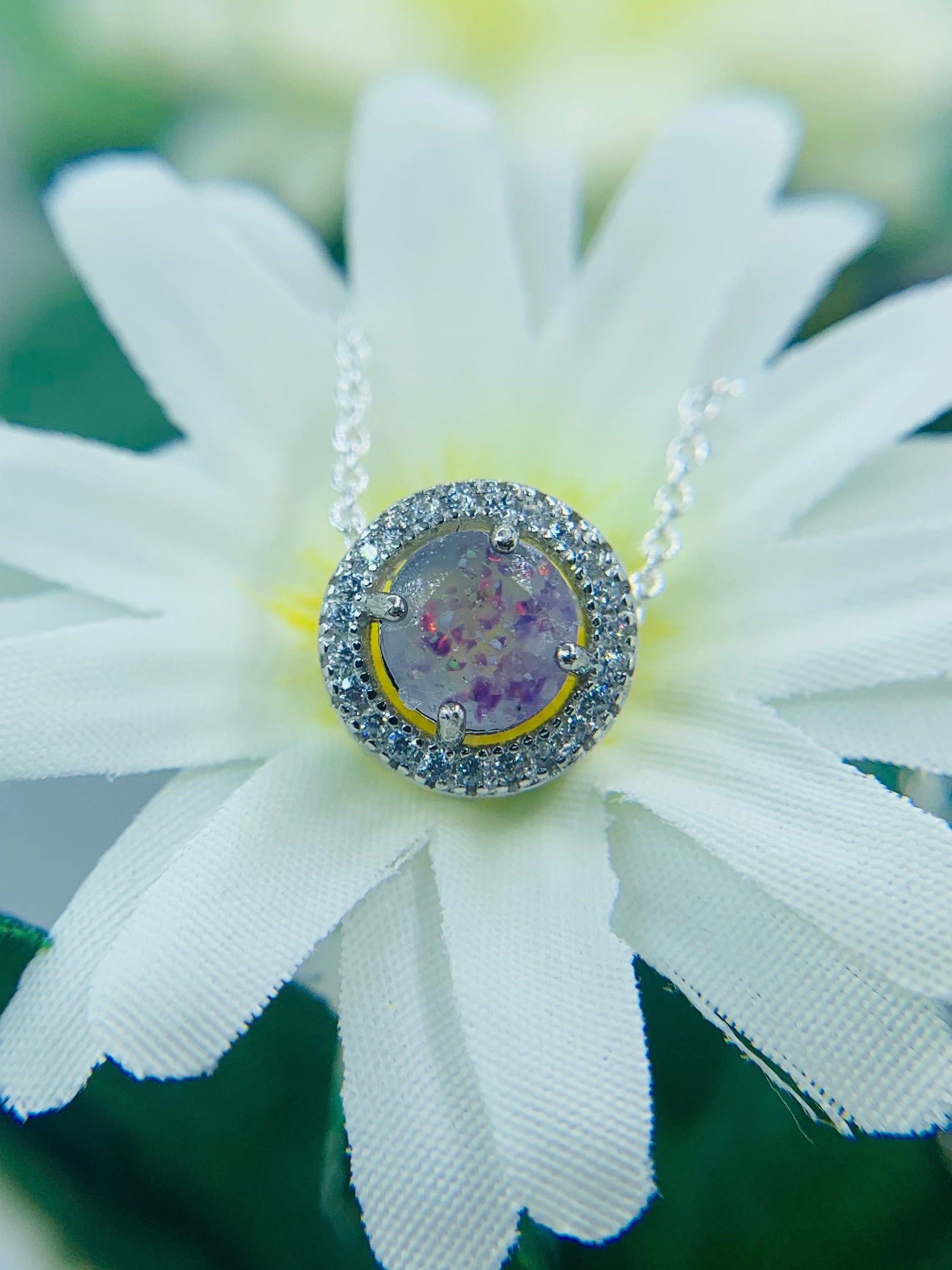Sentiments Roll Over Pendant*keepsake ring*gemstone made with ~ashes ~hair ~fur ~flowers ~feathers ~whiskers *choice of ~crystals ~opals