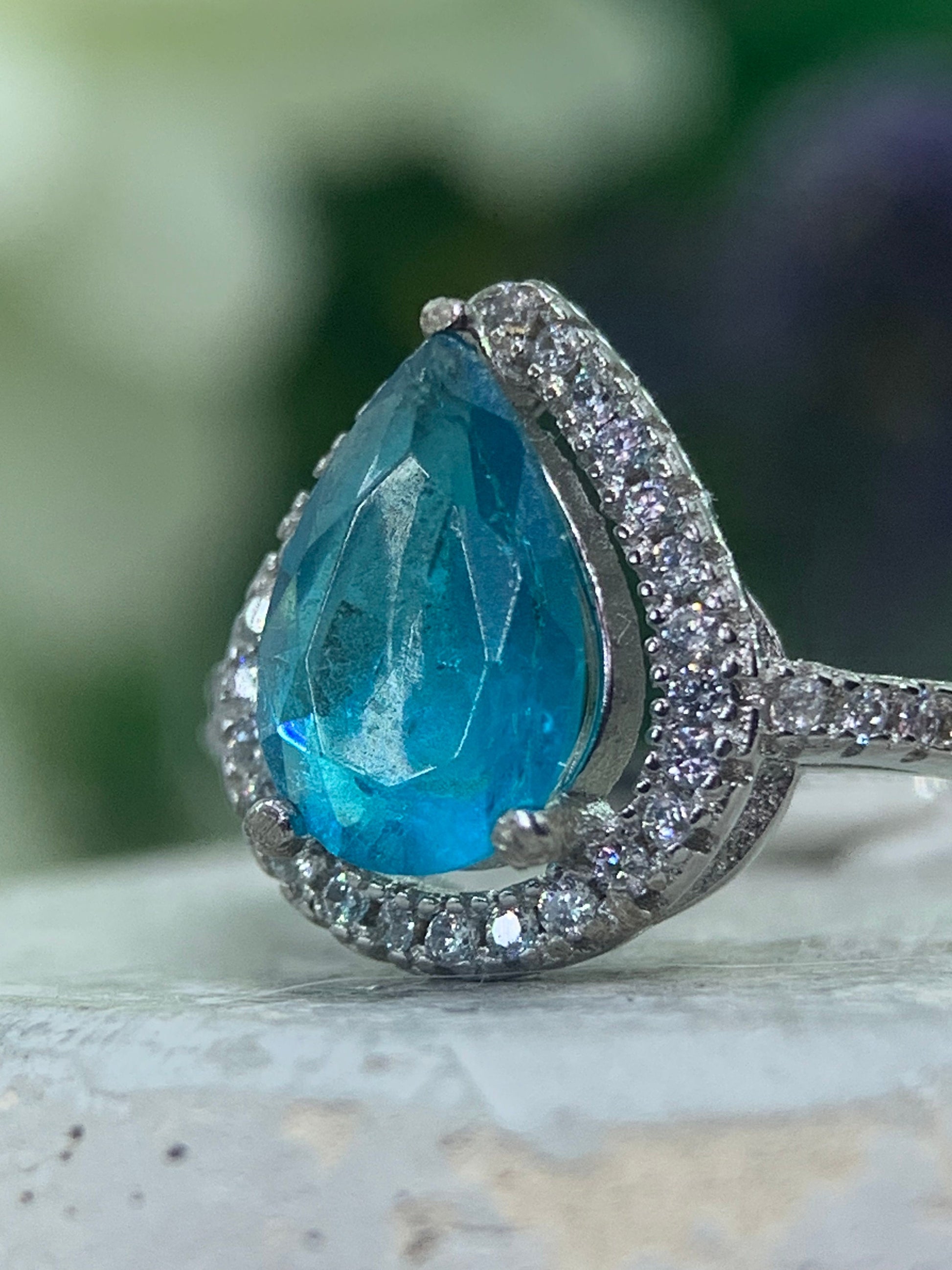 Mist ~ gemstone keepsake ~ made with ashes ~ teardrop shaped stone ~ jewelry made with hair ~ gems made with beach sand ~ flowers