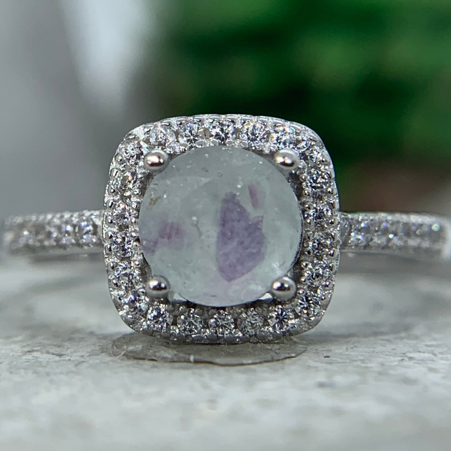 Eternity *cremation ring*ashes ring memorial ring*pet ashes ring*pet memorial ring*pet cremains ring cremation jewellery*square halo setting