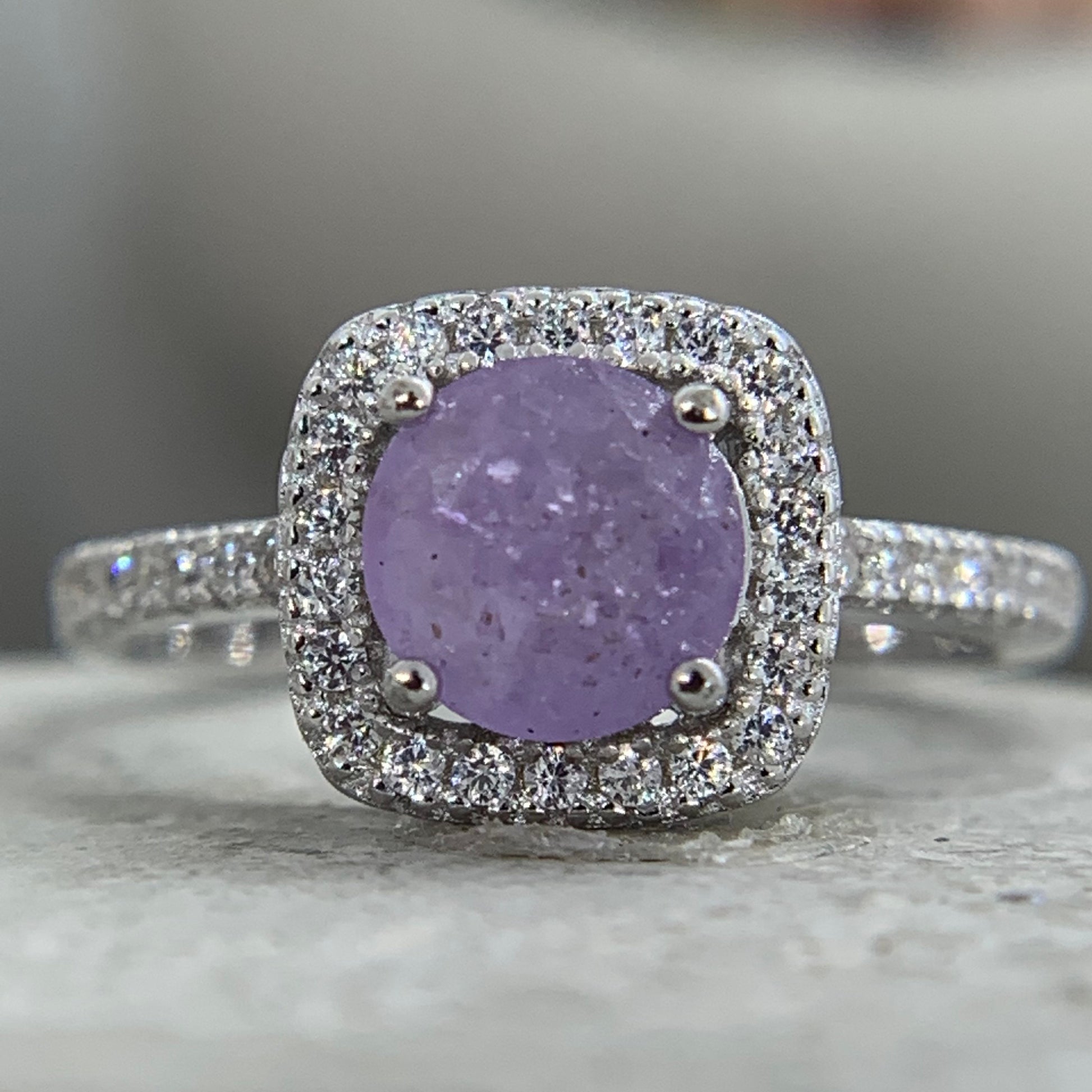 Eternity *cremation ring*ashes ring memorial ring*pet ashes ring*pet memorial ring*pet cremains ring cremation jewellery*square halo setting