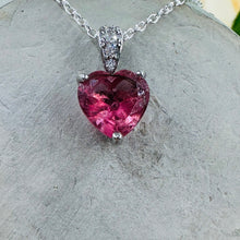 Load image into Gallery viewer, AMOR ~ gemstone keepsake ~ made with ashes ~ heart pendant ~ jewelry made with hair ~ memorial ~ time capsule
