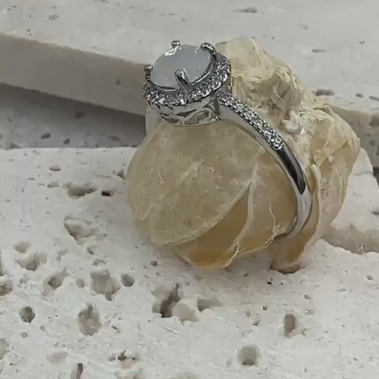 Sentiments *special keepsake ring*gemstone made with ~ashes ~hair ~fur ~flowers ~feathers ~whiskers ~quills*choice of ~crystals ~opals